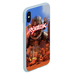 Чехол iPhone XS Max матовый ROBLOX, цвет: 3D-голубой — фото 2