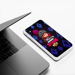 Чехол iPhone XS Max матовый Brawl Stars Shadow Knight Jassie, цвет: 3D-белый — фото 2