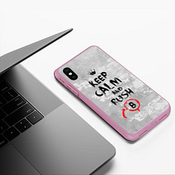 Чехол iPhone XS Max матовый Rush B, цвет: 3D-розовый — фото 2