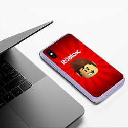 Чехол iPhone XS Max матовый ROBLOX, цвет: 3D-светло-сиреневый — фото 2