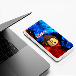 Чехол iPhone XS Max матовый ROBLOX, цвет: 3D-белый — фото 2