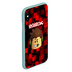 Чехол iPhone XS Max матовый ROBLOX, цвет: 3D-мятный — фото 2