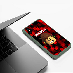 Чехол iPhone XS Max матовый ROBLOX, цвет: 3D-темно-зеленый — фото 2