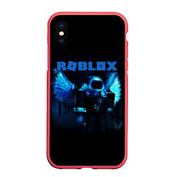 Чехол iPhone XS Max матовый ROBLOX, цвет: 3D-красный