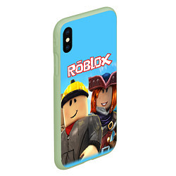 Чехол iPhone XS Max матовый ROBLOX, цвет: 3D-салатовый — фото 2