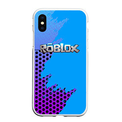 Чехол iPhone XS Max матовый Roblox, цвет: 3D-белый