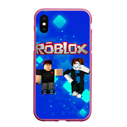 Чехол iPhone XS Max матовый ROBLOX, цвет: 3D-малиновый