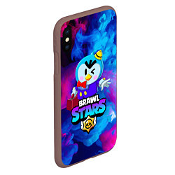 Чехол iPhone XS Max матовый BRAWL STARS MRP, цвет: 3D-коричневый — фото 2