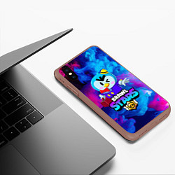 Чехол iPhone XS Max матовый BRAWL STARS MRP, цвет: 3D-коричневый — фото 2