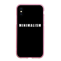 Чехол iPhone XS Max матовый Minimalism, цвет: 3D-розовый