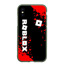 Чехол iPhone XS Max матовый ROBLOX, цвет: 3D-темно-зеленый