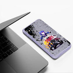 Чехол iPhone XS Max матовый Brawl Stars CROW, цвет: 3D-светло-сиреневый — фото 2