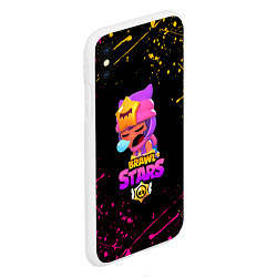 Чехол iPhone XS Max матовый BRAWL STARS SANDY, цвет: 3D-белый — фото 2