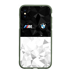 Чехол iPhone XS Max матовый BMW M SPORT, цвет: 3D-темно-зеленый