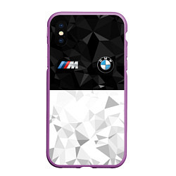 Чехол iPhone XS Max матовый BMW M SPORT, цвет: 3D-фиолетовый