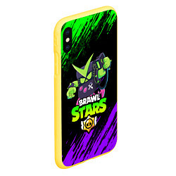 Чехол iPhone XS Max матовый BRAWL STARS VIRUS 8-BIT, цвет: 3D-желтый — фото 2