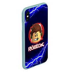 Чехол iPhone XS Max матовый ROBLOX, цвет: 3D-мятный — фото 2