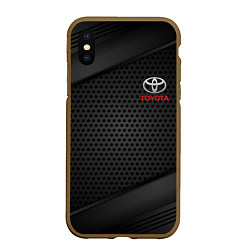 Чехол iPhone XS Max матовый TOYOTA, цвет: 3D-коричневый