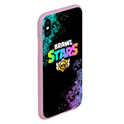 Чехол iPhone XS Max матовый Brawl Stars, цвет: 3D-розовый — фото 2