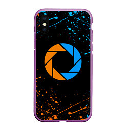 Чехол iPhone XS Max матовый PORTAL, цвет: 3D-фиолетовый