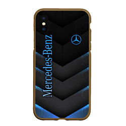 Чехол iPhone XS Max матовый Mercedes-Benz, цвет: 3D-коричневый