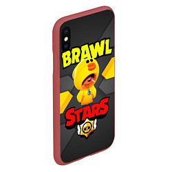 Чехол iPhone XS Max матовый BRAWL STARS SALLY LEON, цвет: 3D-красный — фото 2