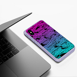 Чехол iPhone XS Max матовый Imagine Dragons, цвет: 3D-светло-сиреневый — фото 2