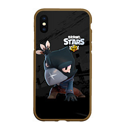 Чехол iPhone XS Max матовый Brawl Stars Crow Ворон