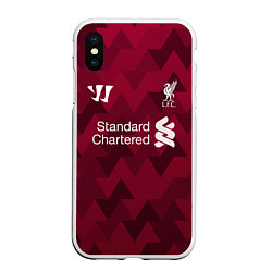 Чехол iPhone XS Max матовый Liverpool, цвет: 3D-белый