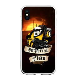 Чехол iPhone XS Max матовый Imperial Fists W40000, цвет: 3D-белый