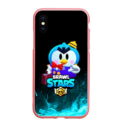 Чехол iPhone XS Max матовый Brawl stars MRP, цвет: 3D-баблгам