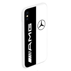Чехол iPhone XS Max матовый MERCEDES AMG, цвет: 3D-белый — фото 2