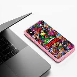 Чехол iPhone XS Max матовый BRAWL STARS:LEON, цвет: 3D-баблгам — фото 2