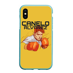 Чехол iPhone XS Max матовый Canelo Alvarez, цвет: 3D-мятный