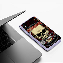 Чехол iPhone XS Max матовый Iron Maiden, цвет: 3D-светло-сиреневый — фото 2