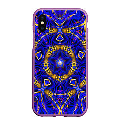 Чехол iPhone XS Max матовый GEOMETRY PSY, цвет: 3D-фиолетовый