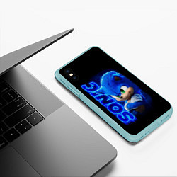 Чехол iPhone XS Max матовый SONIC, цвет: 3D-мятный — фото 2