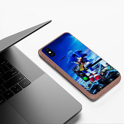 Чехол iPhone XS Max матовый SONIC, цвет: 3D-коричневый — фото 2