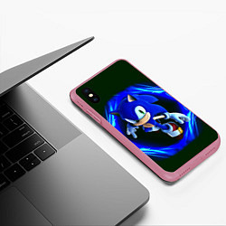 Чехол iPhone XS Max матовый SONIC, цвет: 3D-малиновый — фото 2