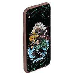 Чехол iPhone XS Max матовый KIMETSU NO YAIBA, цвет: 3D-коричневый — фото 2