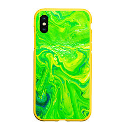 Чехол iPhone XS Max матовый ЯДОВИТЫЙ, цвет: 3D-желтый