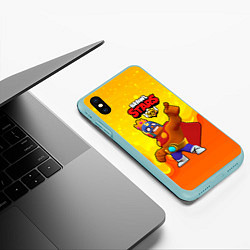 Чехол iPhone XS Max матовый Эль Примо brawl stars, цвет: 3D-мятный — фото 2