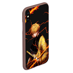 Чехол iPhone XS Max матовый KIMETSU NO YAIBA, цвет: 3D-коричневый — фото 2