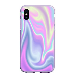 Чехол iPhone XS Max матовый Vaporwave, цвет: 3D-светло-сиреневый