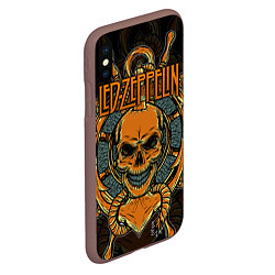 Чехол iPhone XS Max матовый Led Zeppelin, цвет: 3D-коричневый — фото 2