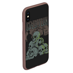 Чехол iPhone XS Max матовый Led Zeppelin, цвет: 3D-коричневый — фото 2