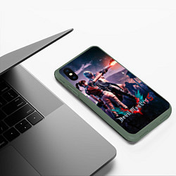 Чехол iPhone XS Max матовый DMC art, цвет: 3D-темно-зеленый — фото 2