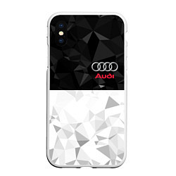 Чехол iPhone XS Max матовый AUDI, цвет: 3D-белый