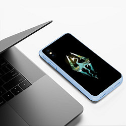 Чехол iPhone XS Max матовый THE ELDER SCROLLS, цвет: 3D-голубой — фото 2
