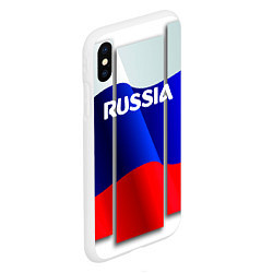 Чехол iPhone XS Max матовый Россия, цвет: 3D-белый — фото 2